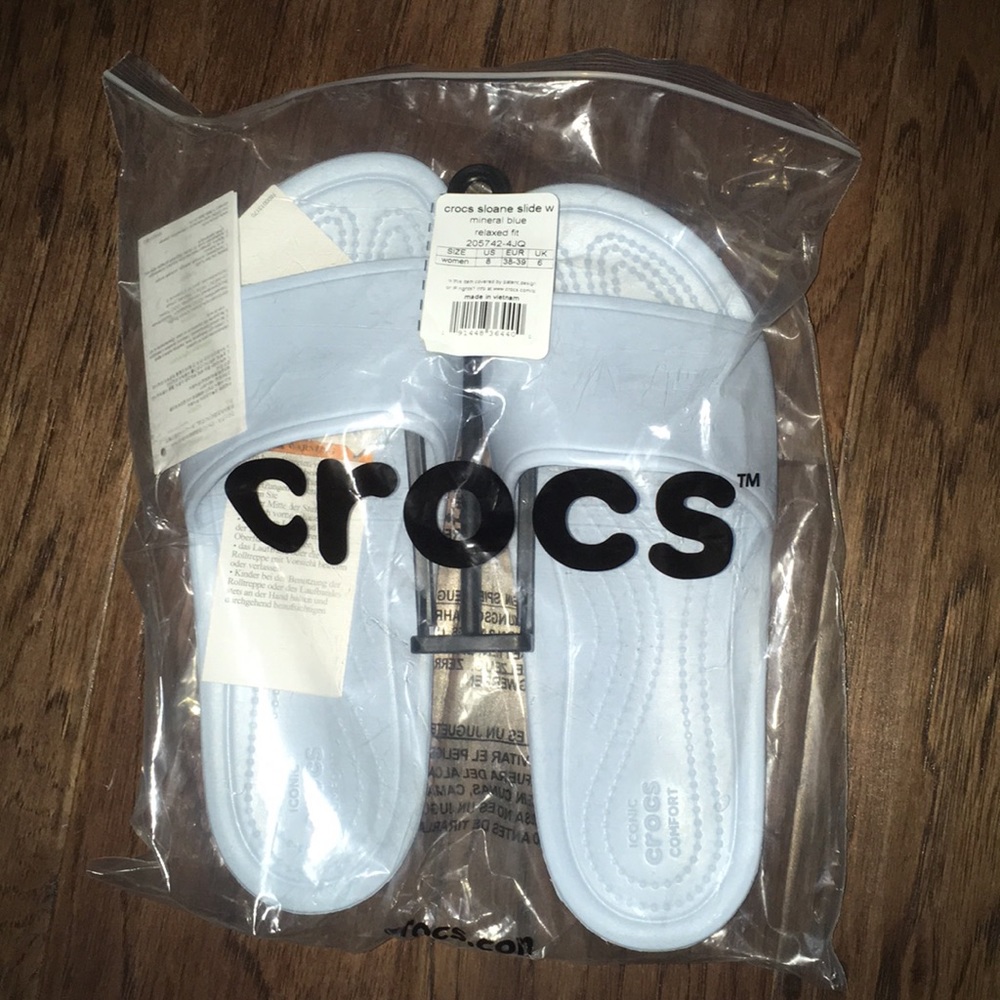 Crocs Sloane Slide Women’s 8 Mineral Blue